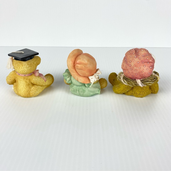 Cherished Teddies 3 Lot Vintage Ceramic Ornaments Mixed Seated Bears - Picture 2 of 7